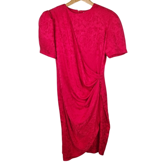 Adrianna Papell Pink Asymmetrical Dress. 100% Silk. 12. E0069 - Picture 1 of 10